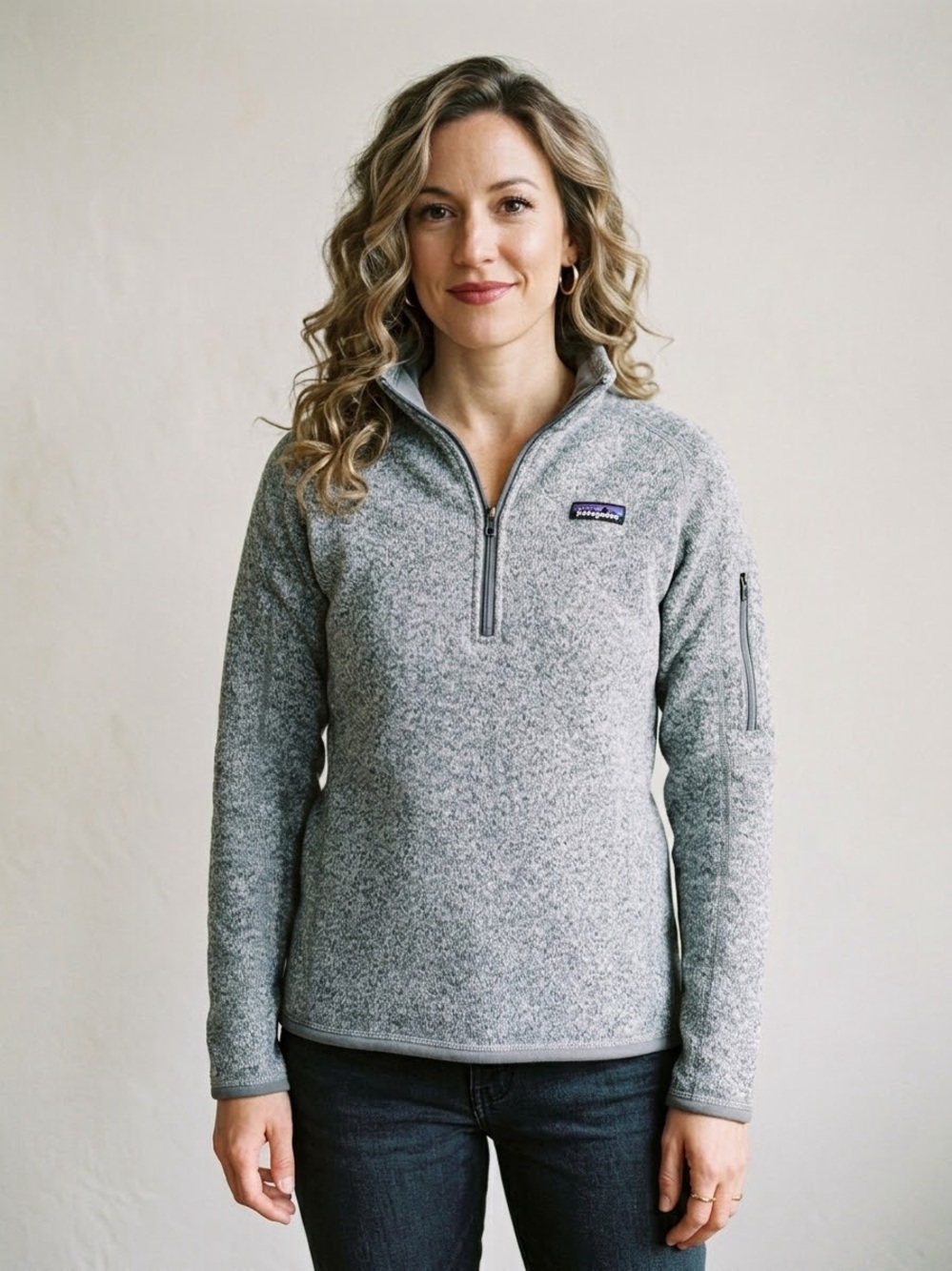 Patagonia Better Sweater Quarter Zip Fleece Pullover Gray Medium